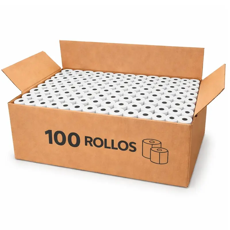 100 rollos de Papel Térmico 57mm - Contómetros
